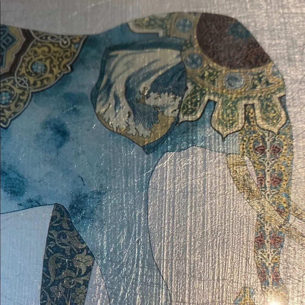 Pier 1 Exotic animals Foil on glass drink coasters. Set of 4